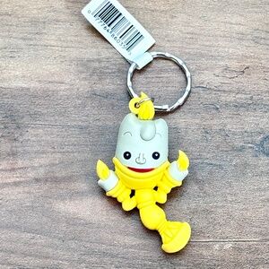 NWT DISNEY Beauty & Beast LUMIERE Candlestick 3D Figural Keyring Keychain Clip